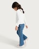 image 3 of F&F Girls Pure Cotton Frill Trim Cardigan in White