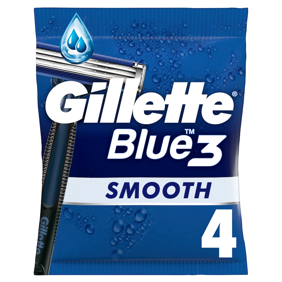 image 1 of Gillette Blue 3 Disposable Razors 4 Pack