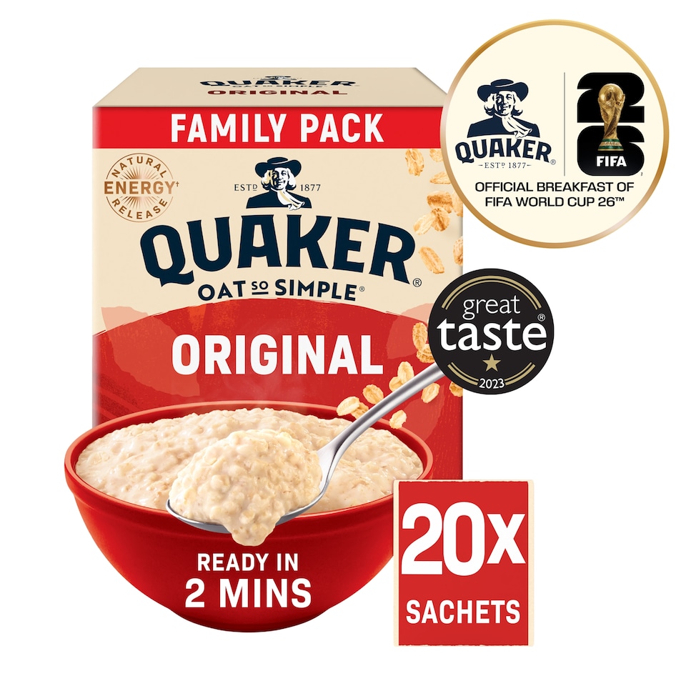 image 1 of Quaker Oat So Simple Original Porridge Sachets Big Pack 20x27g