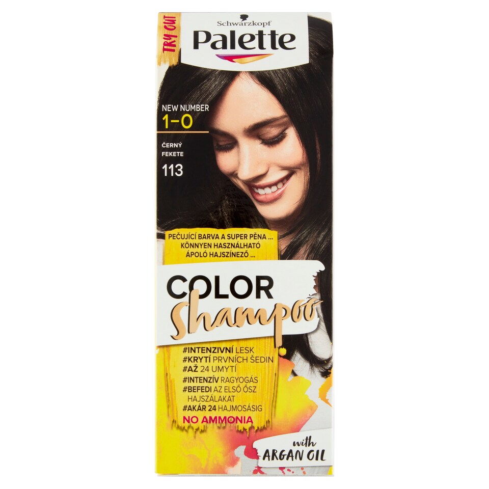 obrázok 1 z Schwarzkopf Palette Color Shampoo farba na vlasy Čierny 1-0 (113)