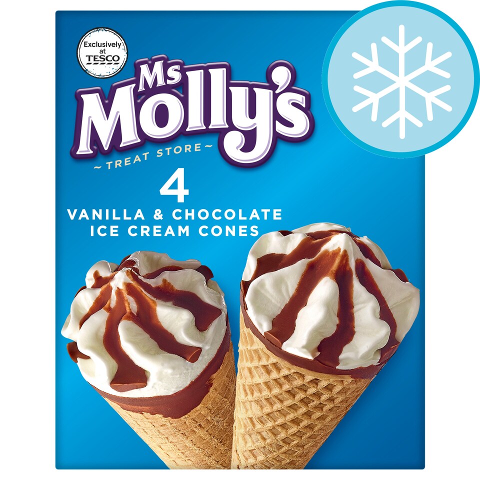 Ms. Molly's Vanilla And Chocolate Cones 4X100ml