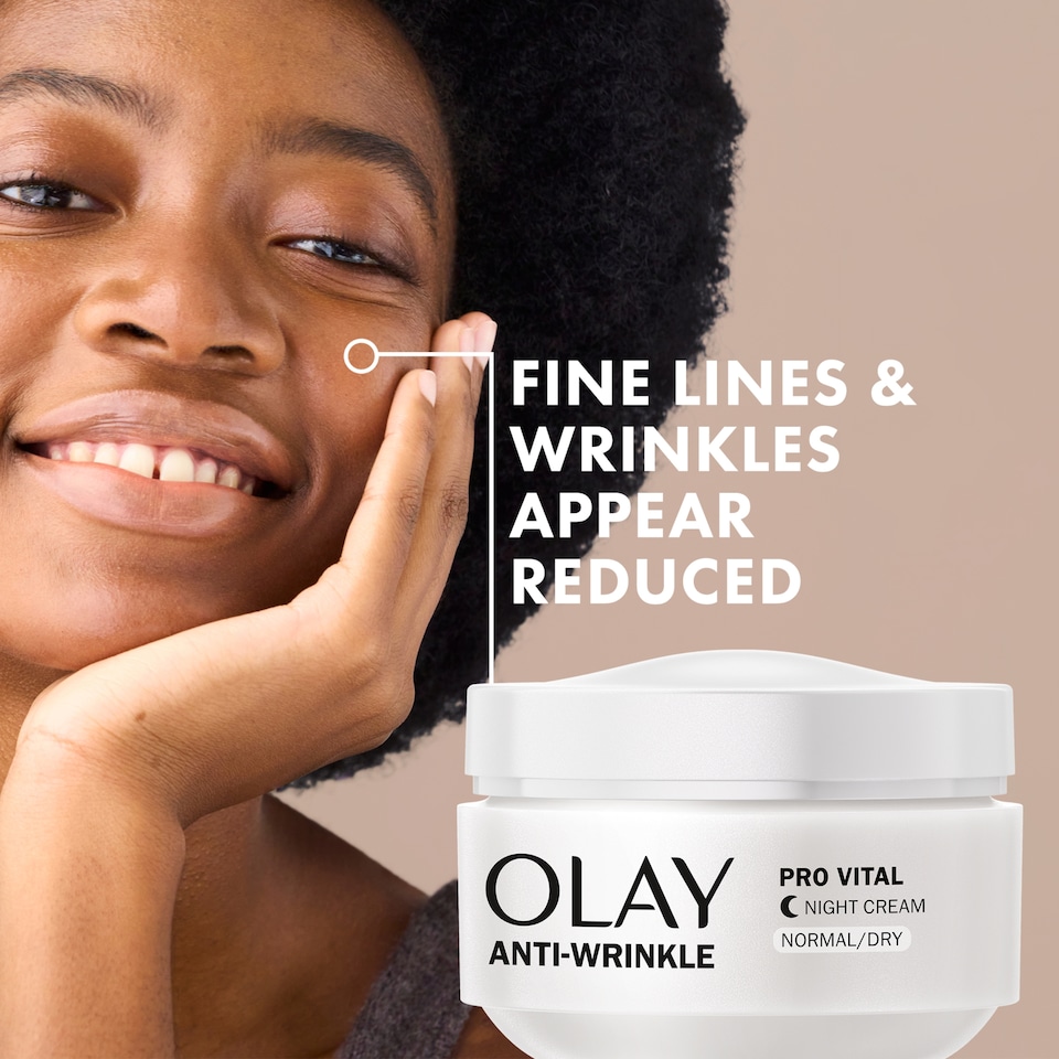 image 1 of Olay Provital Anti-Wrinkle Night Cream Moisturiser 50ml
