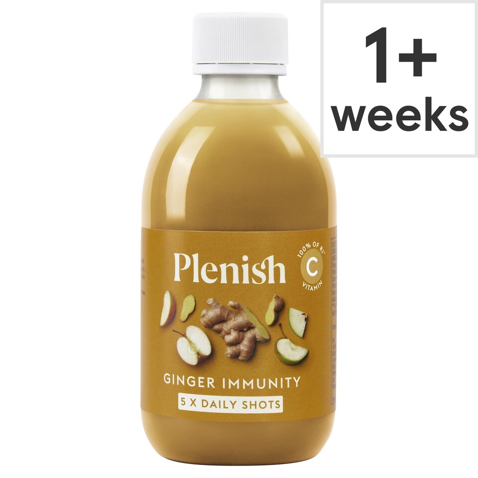 Plenish 5 Shots Ginger Immunity 300Ml Tesco Groceries