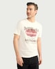 image 2 of F&F Pure Cotton Slogan T-Shirt in Ecru