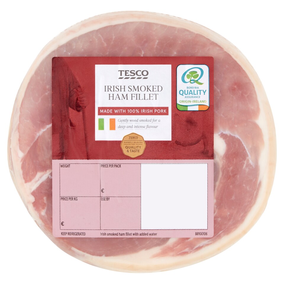 Tesco Irish Smoked Ham Fillet 1.317Kg -1.420Kg