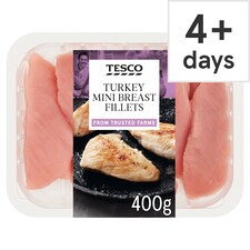 Tesco Mini Turkey Breast Fillets 400G