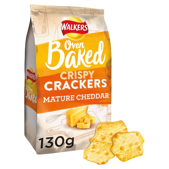 Walkers Crackers Crispy Cheddar Cheese 130G Tesco Groceries