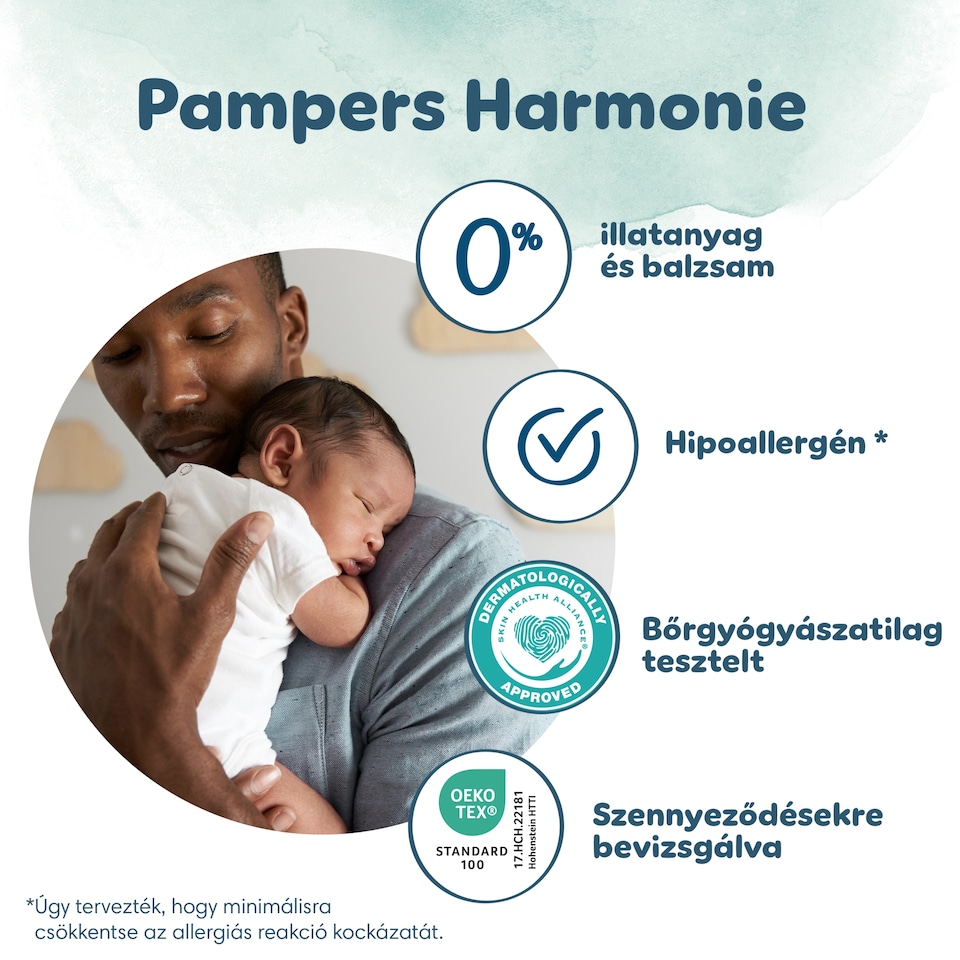 Pampers Harmonie Pelenka, Méret: 1, 35 Pelenka, 2kg-5kg 1. kép