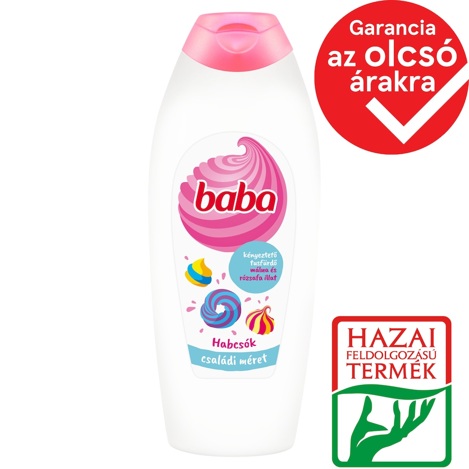 Baba málna és rózsafa illat kényeztető tusfürdő 750 ml