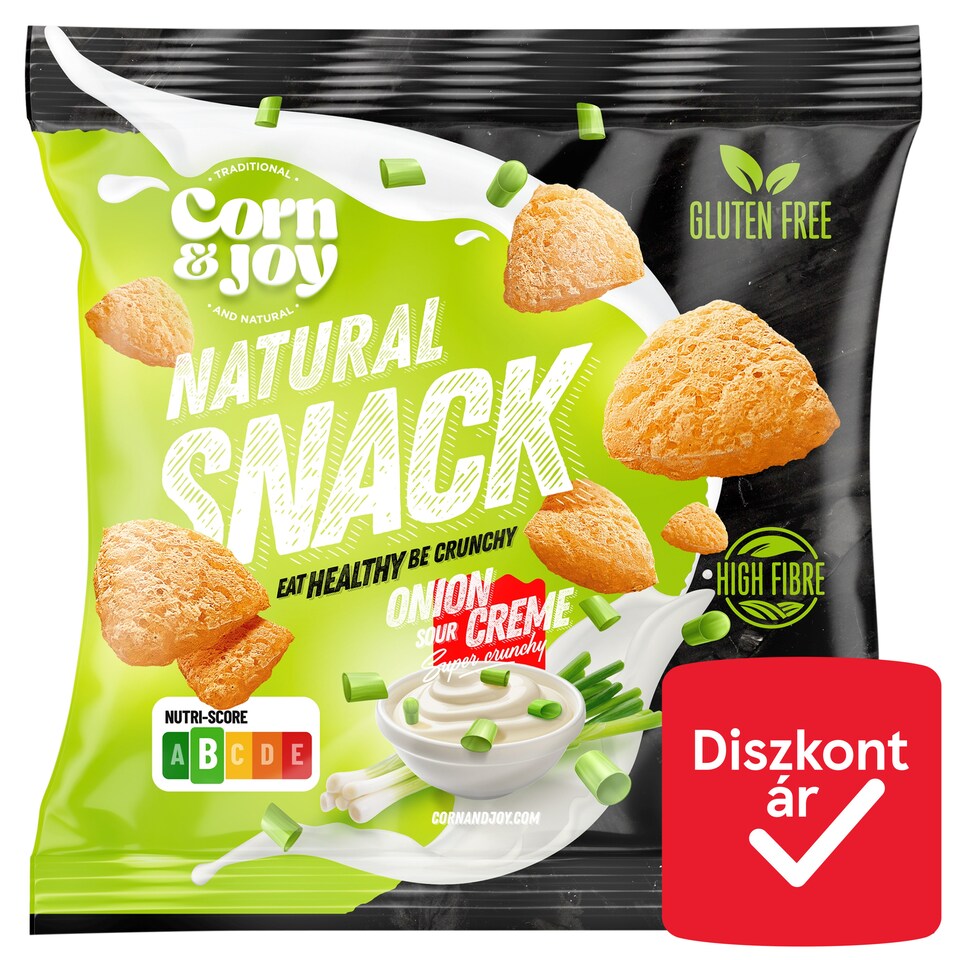 Corn & Joy extrudált kukorica snack hagymás-tejfölös ízesítéssel 40 g