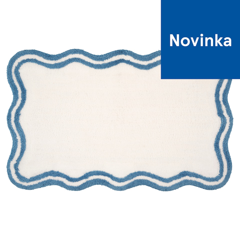 obrázok 1 z F&F Home Blue Scalloped kúpeľňová predložka