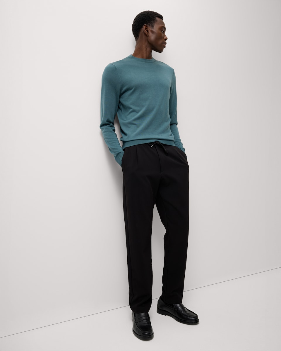image 1 of F&F Merino Wool Crew Neck Jumper in Teal
