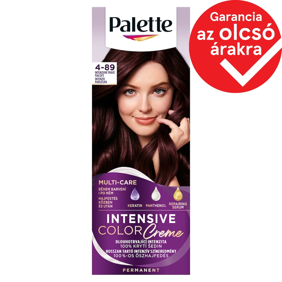 Palette Intensive Color Creme hajfesték 4-89 (RFE3) Intenzív padlizsán  1. kép