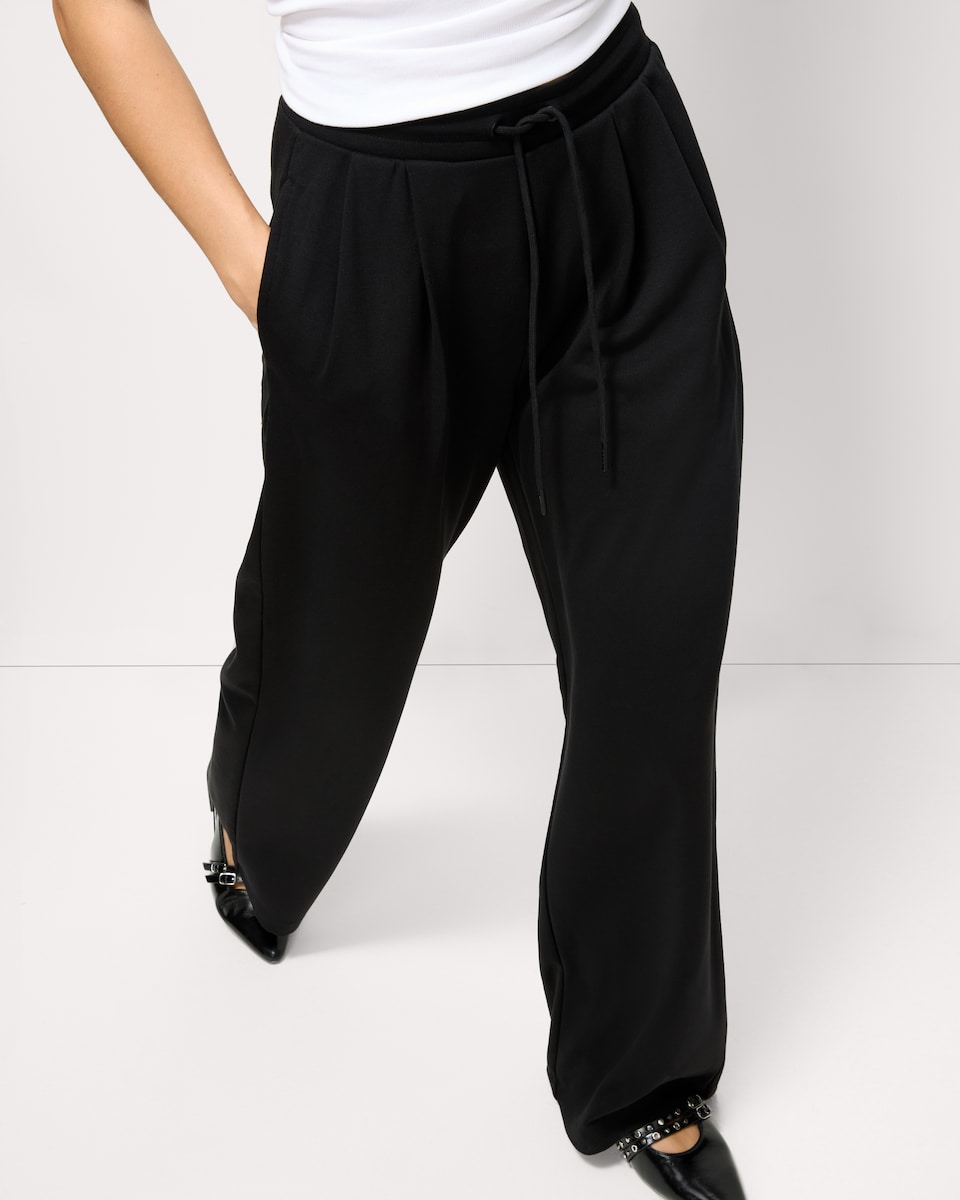 image 1 of F&F Scuba Panelled Trousers in Black
