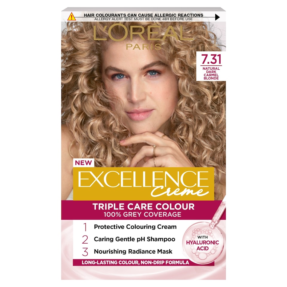 image 1 of L'Oreal Paris Excellence Core 7.31 Natural Dark Caramel Blonde Permanent Hair Dye