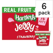 Hartleys Multipack Ready To Eat Strawberry Jelly 6 X125g