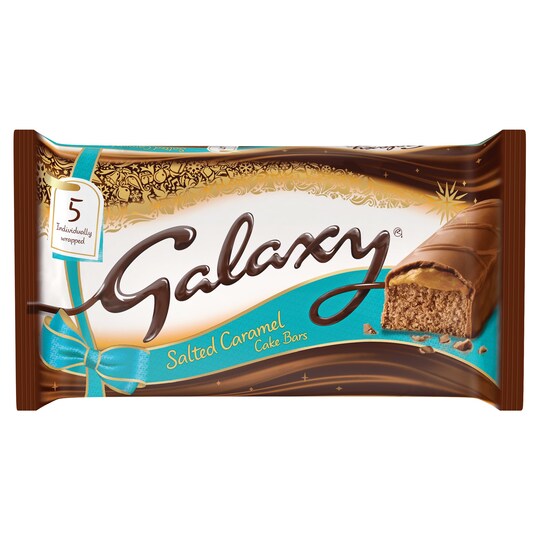 Galaxy Salted Caramel Cake Bars 5 Pack Tesco Groceries