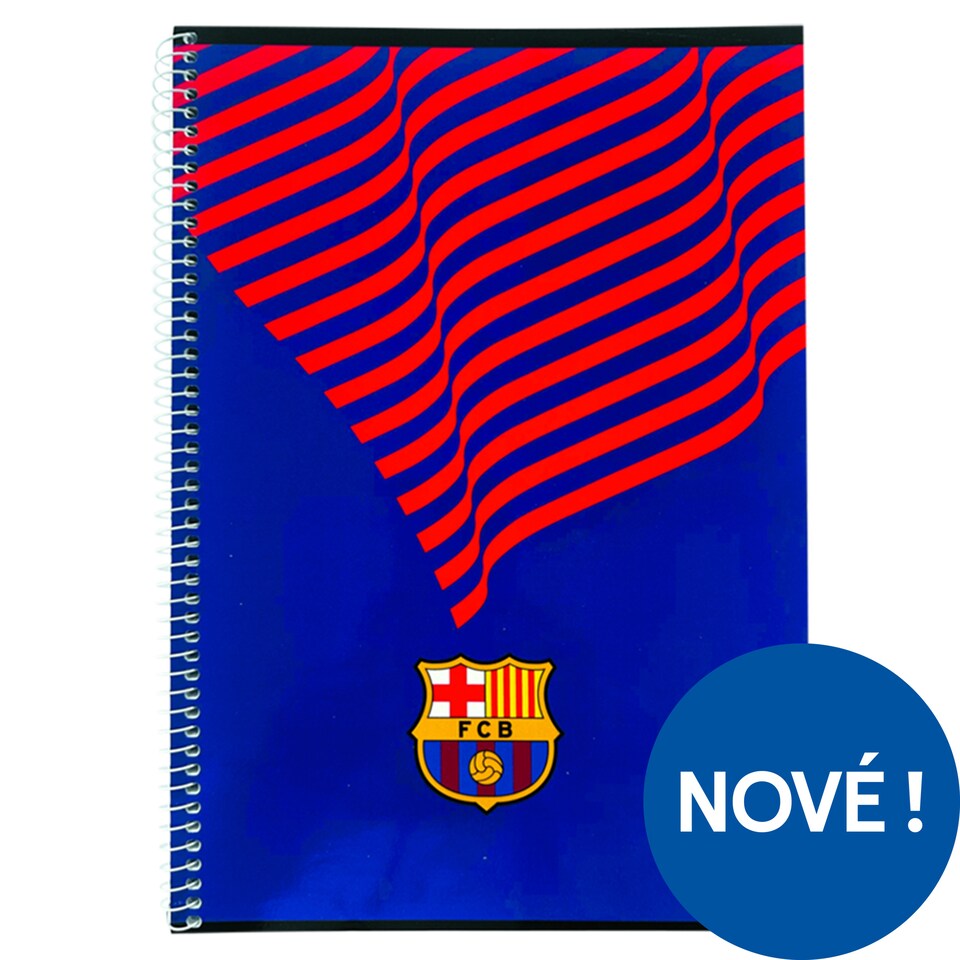 FCB Kroužkový sešit linkovaný A4 80 listů