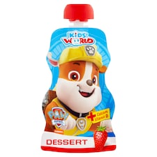 Kids World hőkezelt, kalciummal és D-vitaminnal dúsított eper túrós desszert 80 g