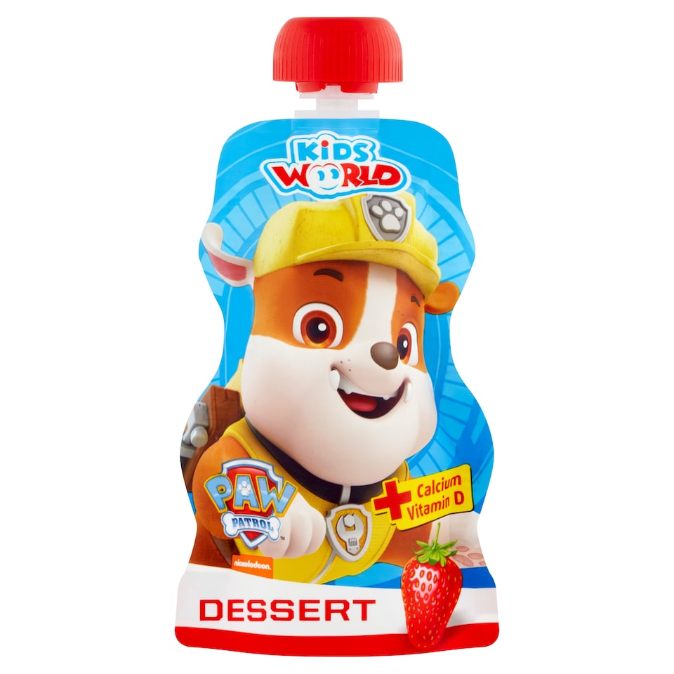 Kids World hőkezelt, kalciummal és D-vitaminnal dúsított eper túrós desszert 80 g