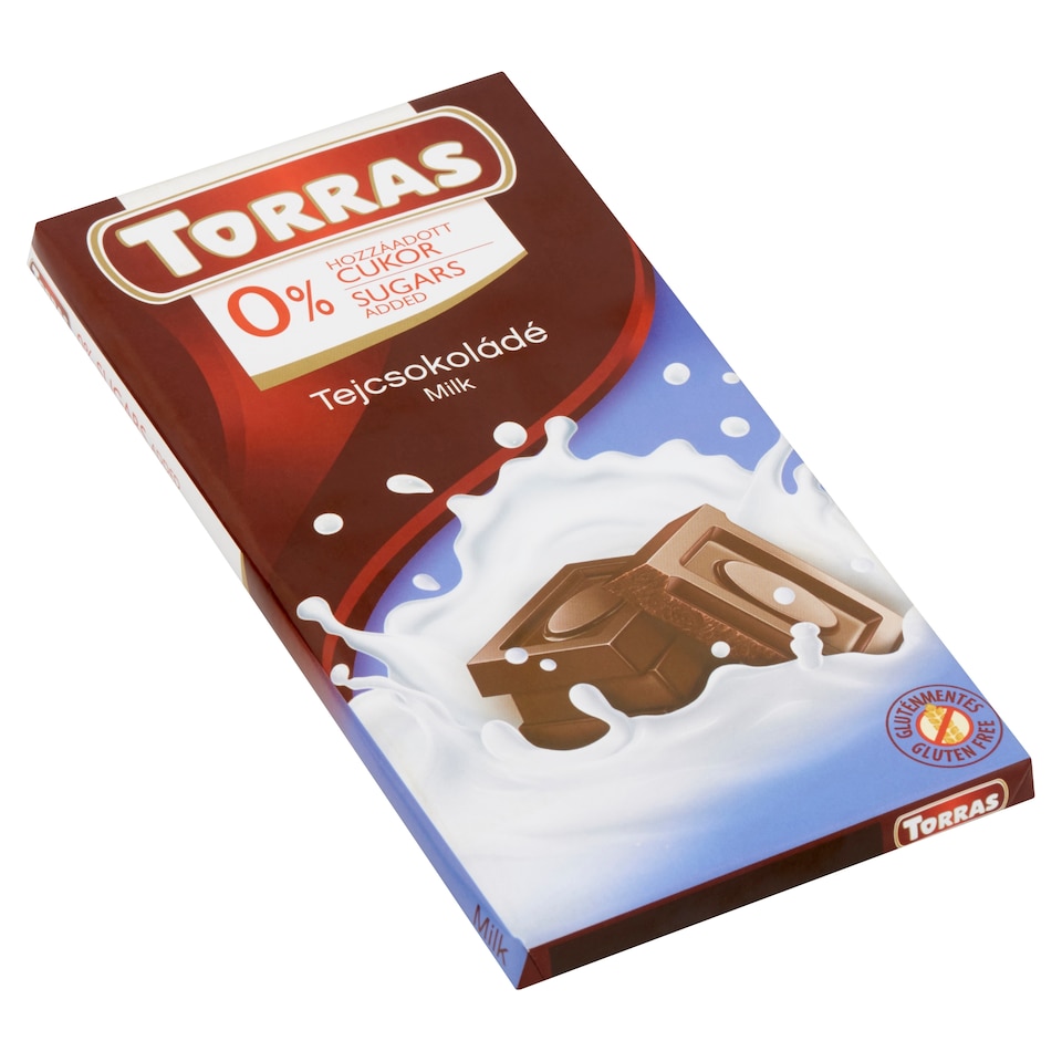 Torras tejcsokoládé hozzáadott cukor nélkül, édesítőszerrel 75 g  1. kép