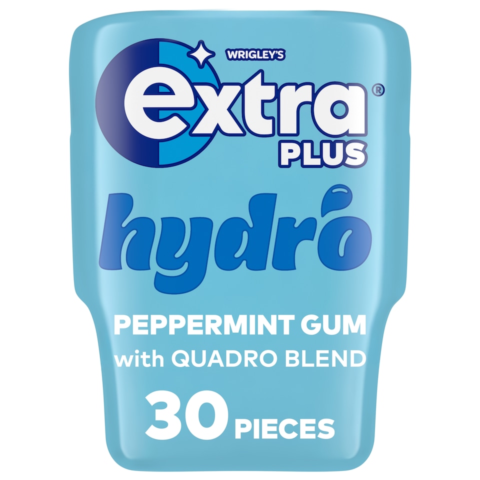 Extra Plus Hydro Sugarfree Chewing Gum Bottle 30 Pieces