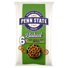 Penn State Sour Cream & Chive Pretzels 6X22g