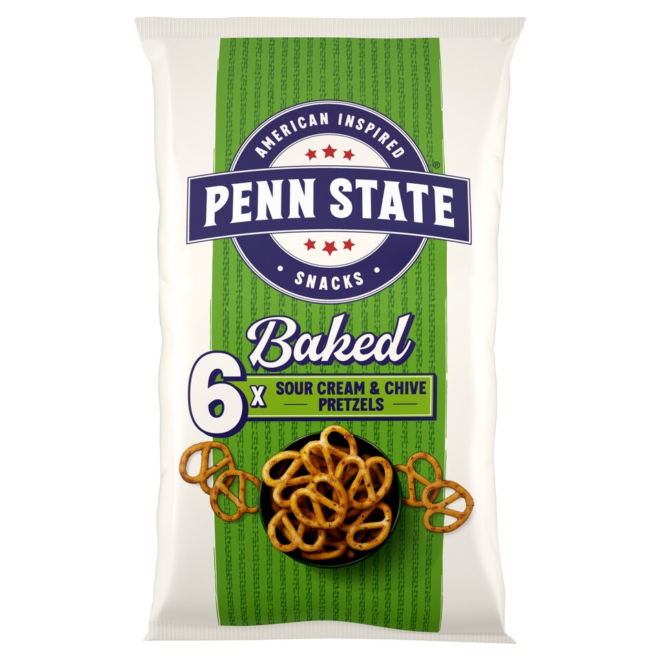 image 1 of Penn State Sour Cream & Chive Pretzels 6X22g