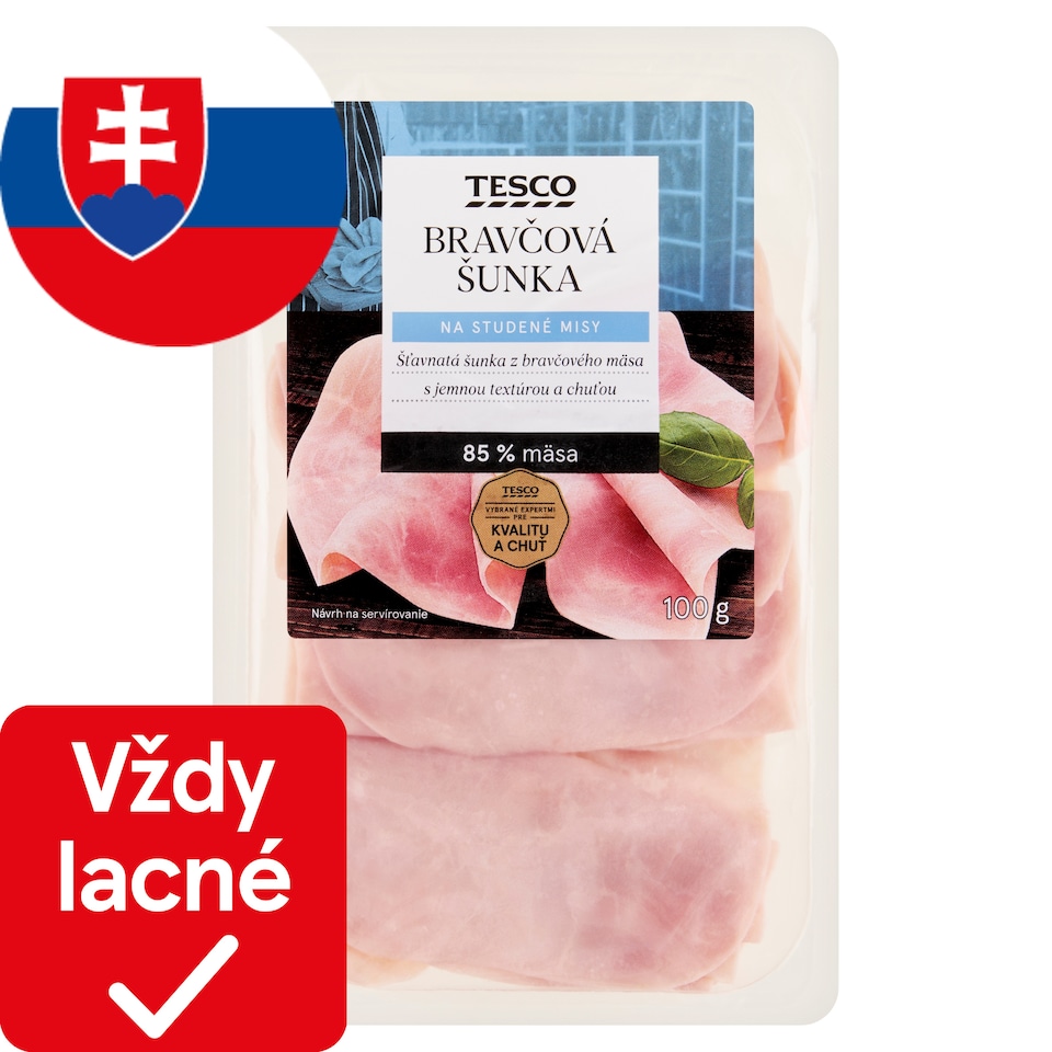 Tesco Bravčová šunka 100 g