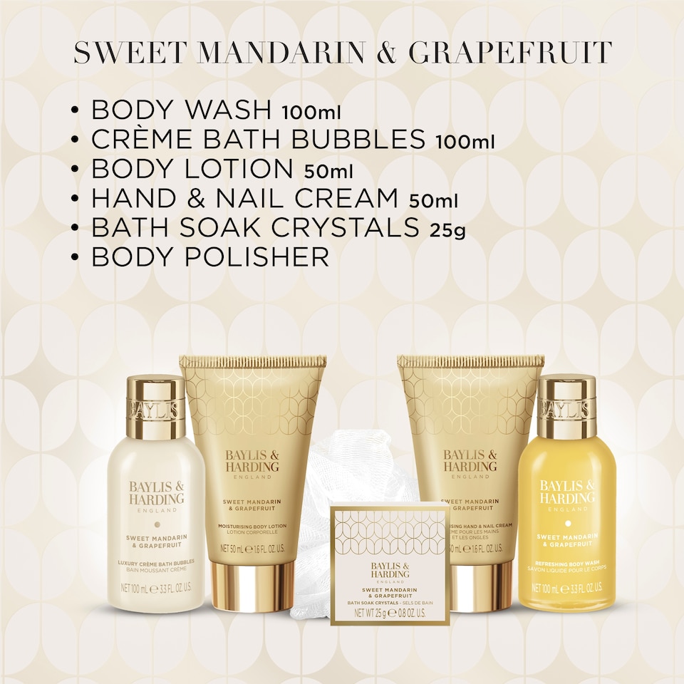 image 1 of Baylis & Harding Sweet Mandarin & Grapefruit Luxury Pamper Present Gift Set
