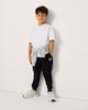 image 2 of Hype Cotton Rich Cuffed Joggers in Black