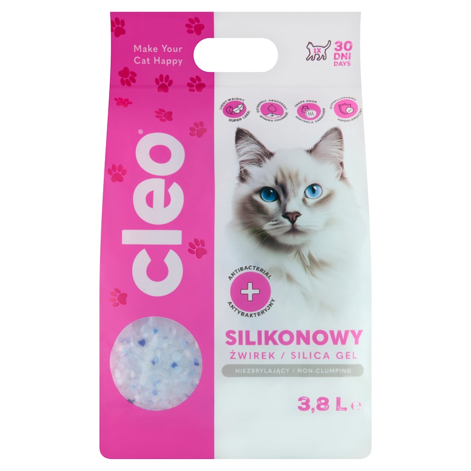 Cleo Antibacterial Silicone Odorless Litter 3.8L