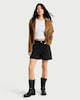 image 2 of F&F Frayed Edge Denim Shorts in Black