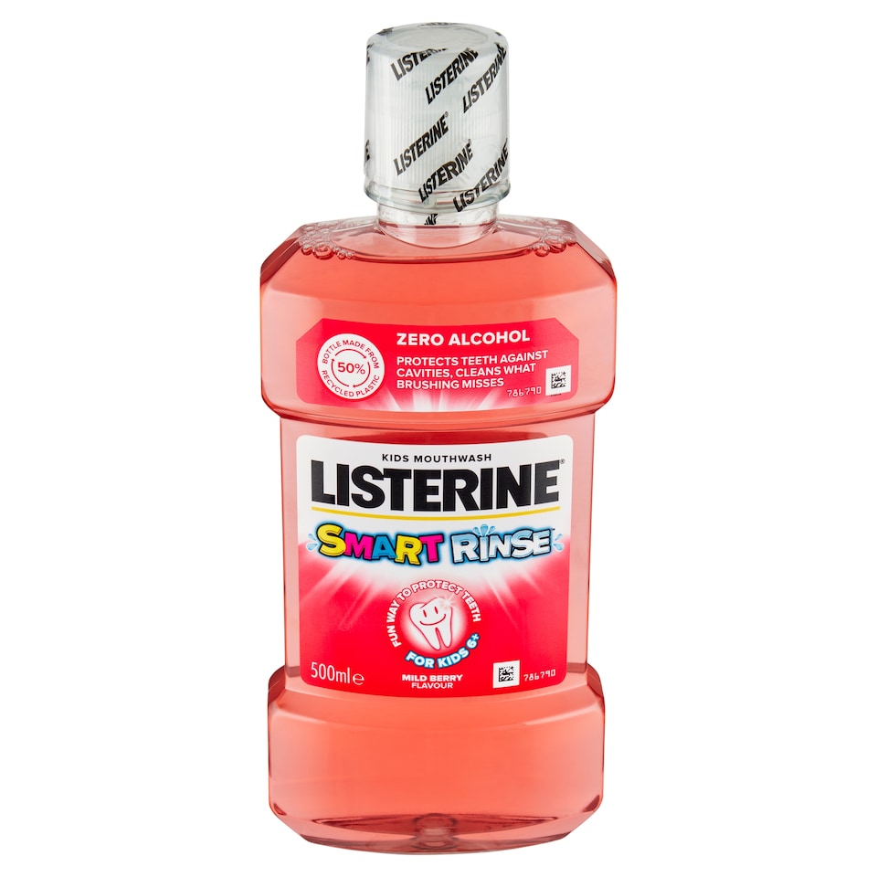 image 1 of Listerine Smart Rinse Mild Berry Mouthwash 500 ml