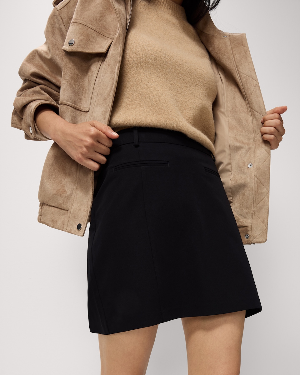 image 1 of F&F Tailored Mini Skirt in Black