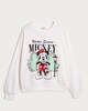 image 4 of Disney Mickey Mouse Winter Season Slogan Cotton Rich Sweatshirt in Cream