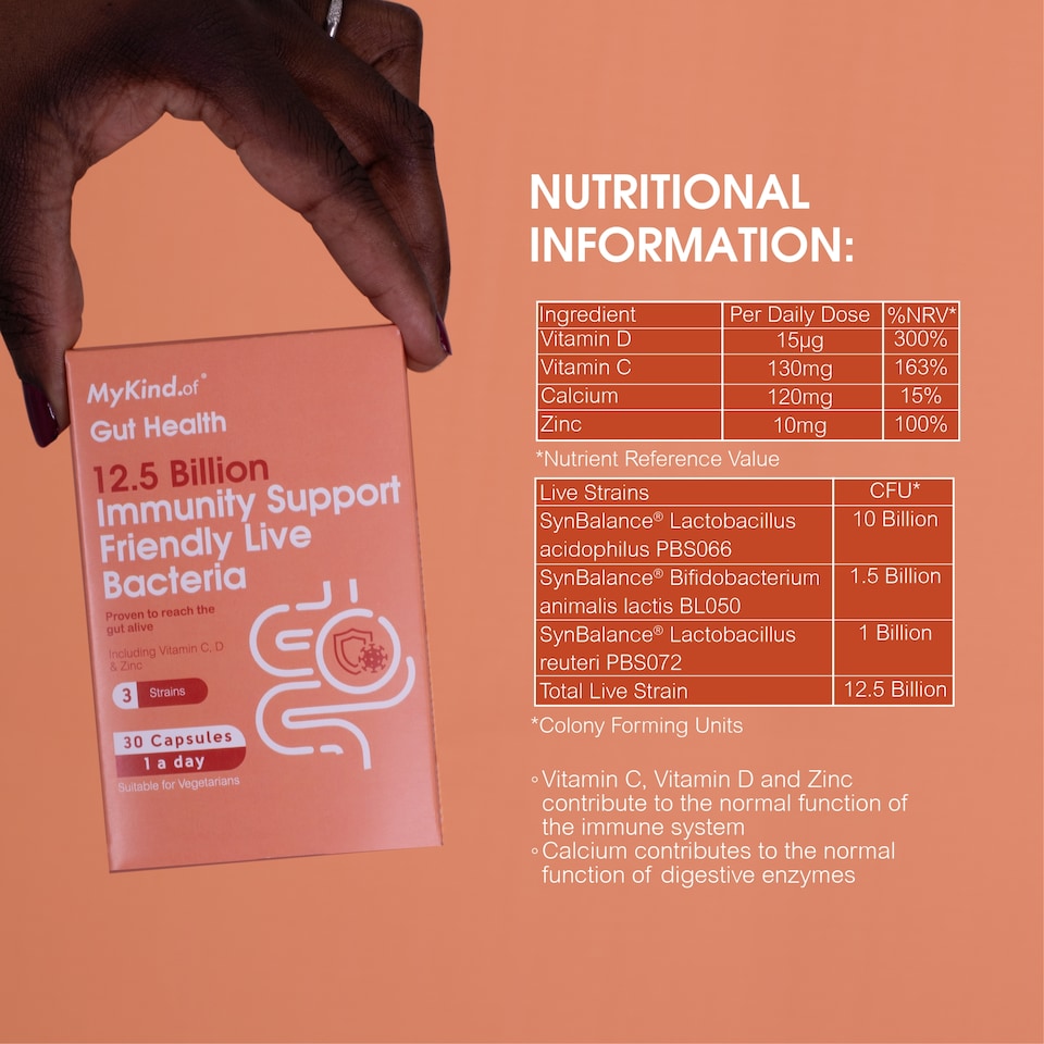 image 1 of MyKind.of Immunity Support Friendly Live Bacteria 30 Capsules