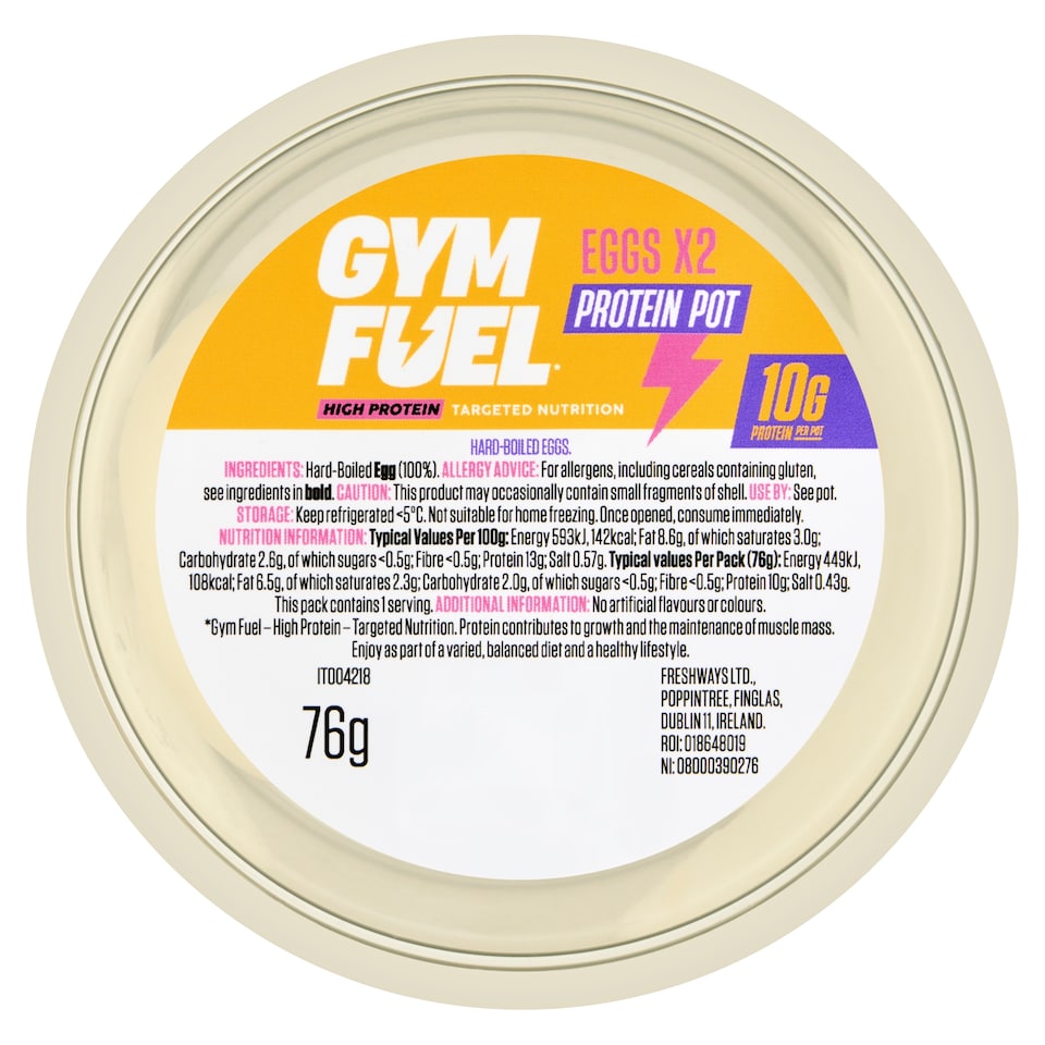 Gym Fuel Egg Pot 76g