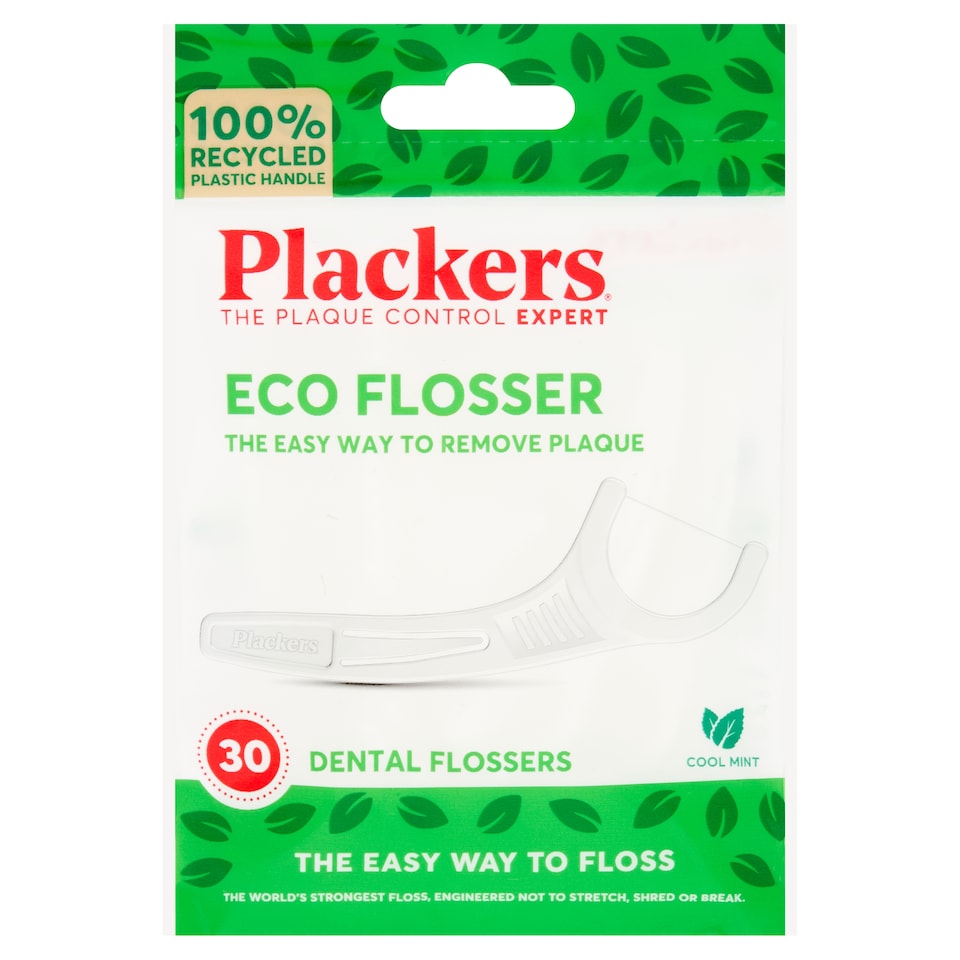 Plackers 30 Eco Dental Flossers Cool Mint