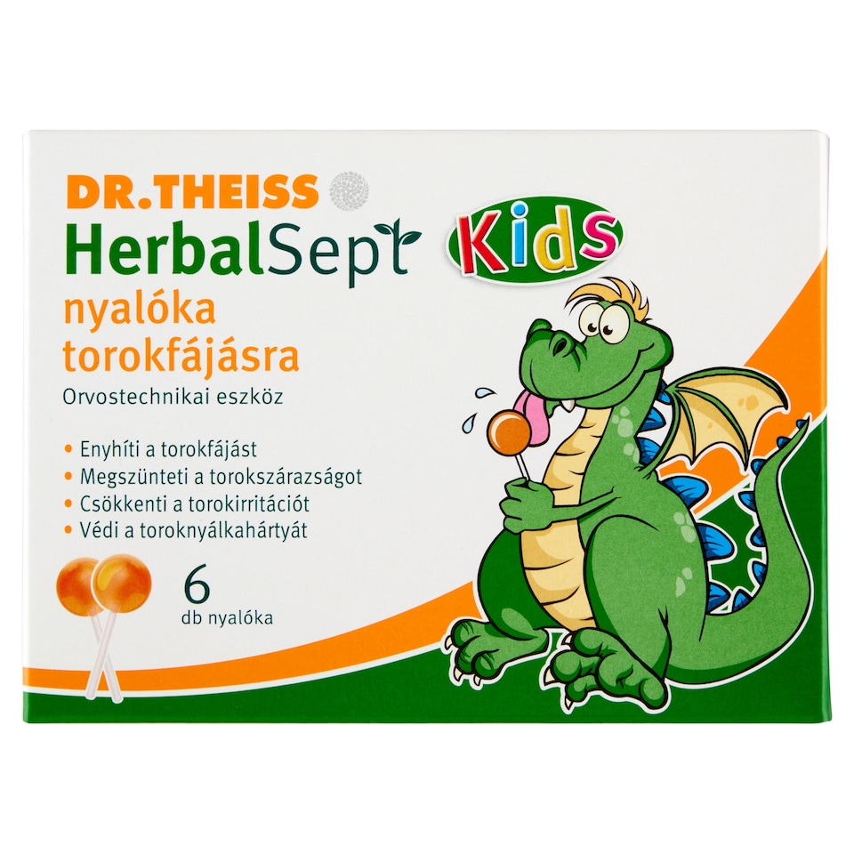 image 1 of Dr.Theiss HerbalSept Kids Lollipop for Sore Throat 6 pcs 60 g