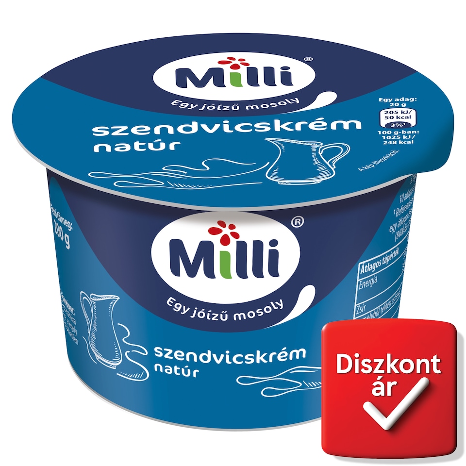 Milli natúr szendvicskrém 200 g