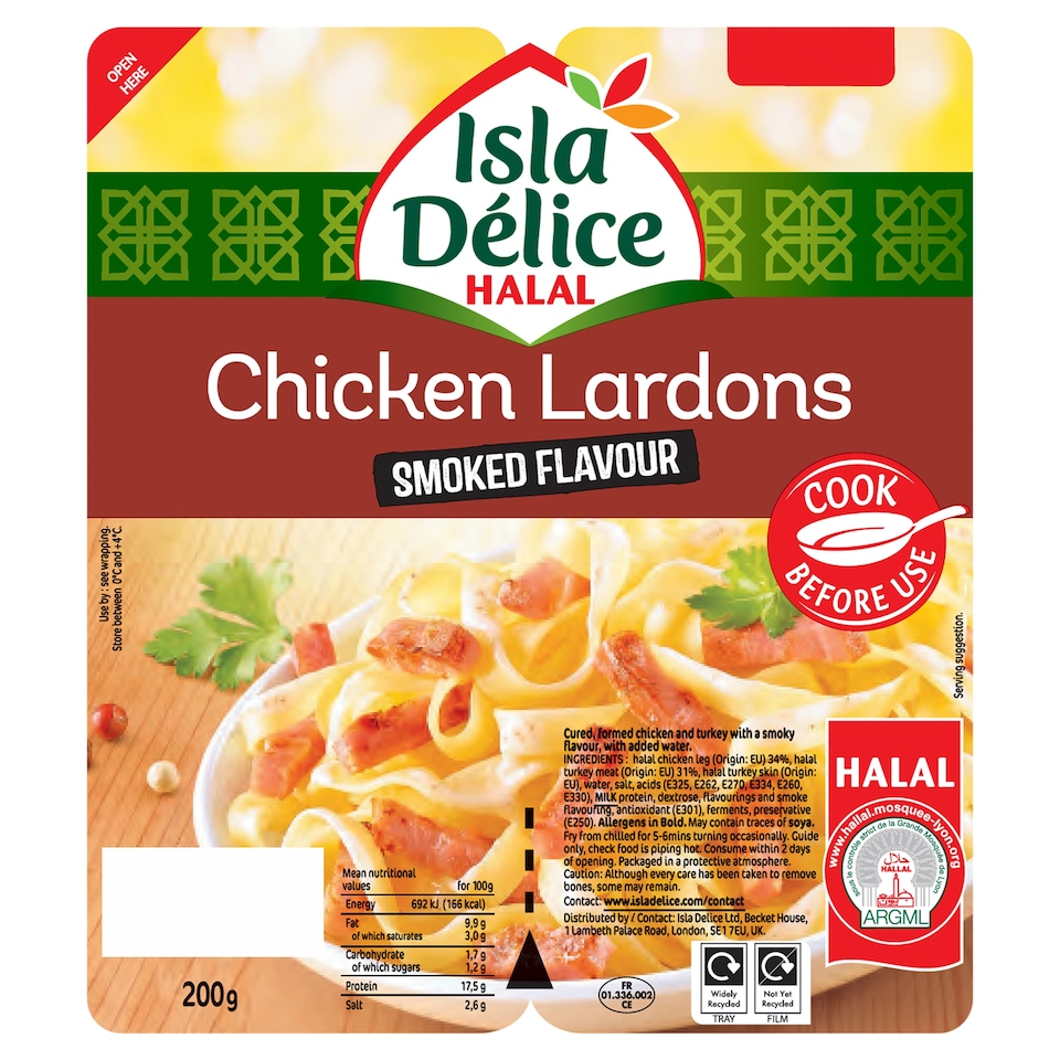 Isla Delice Halal Chicken Lardons 200g