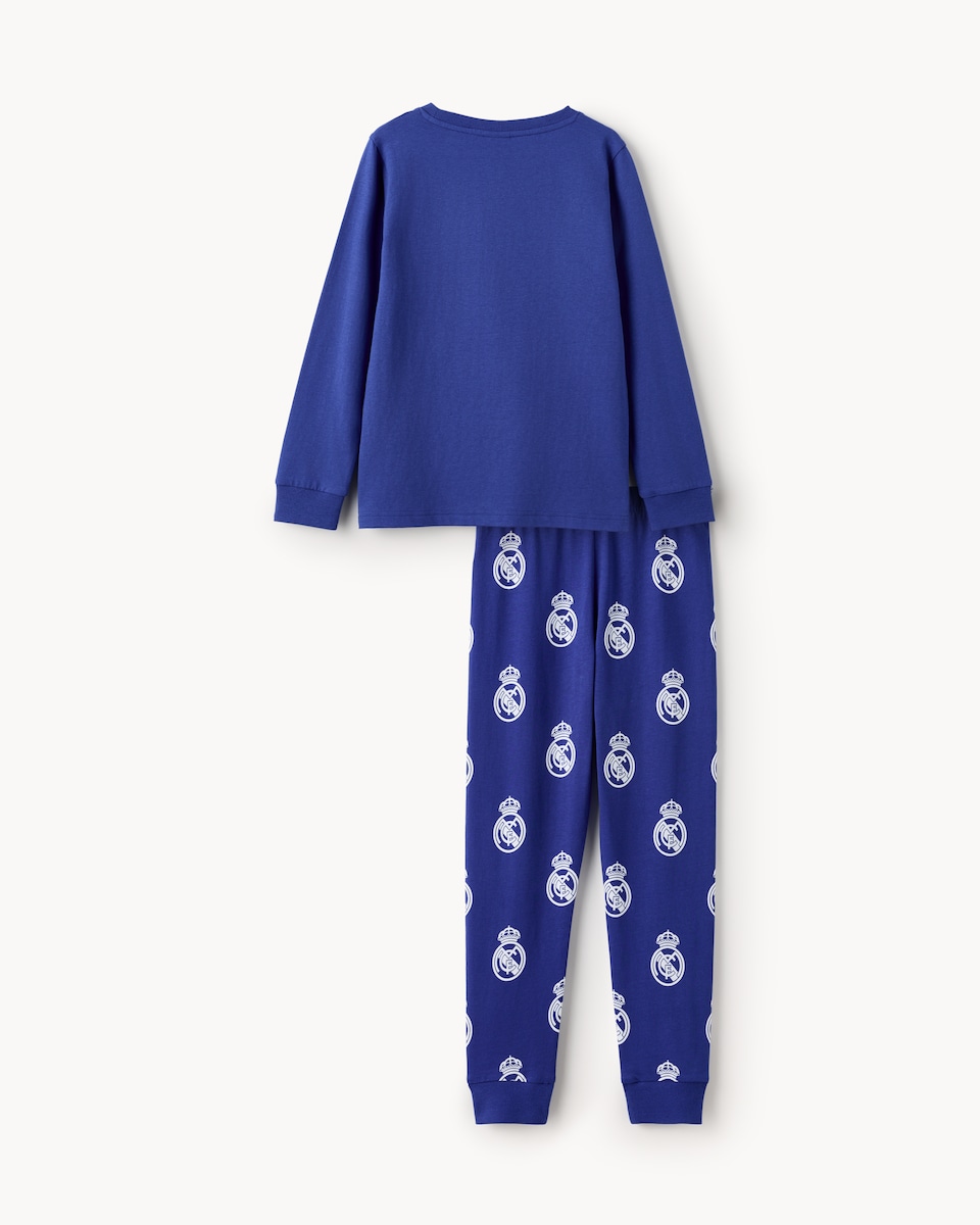 image 1 of Real Madrid Pure Cotton Pyjama Set in Blue