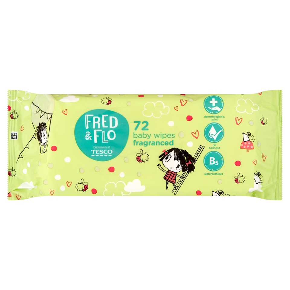 image 1 of Fred & Flo Baby Wipes Fragranced 4 x 72 pcs