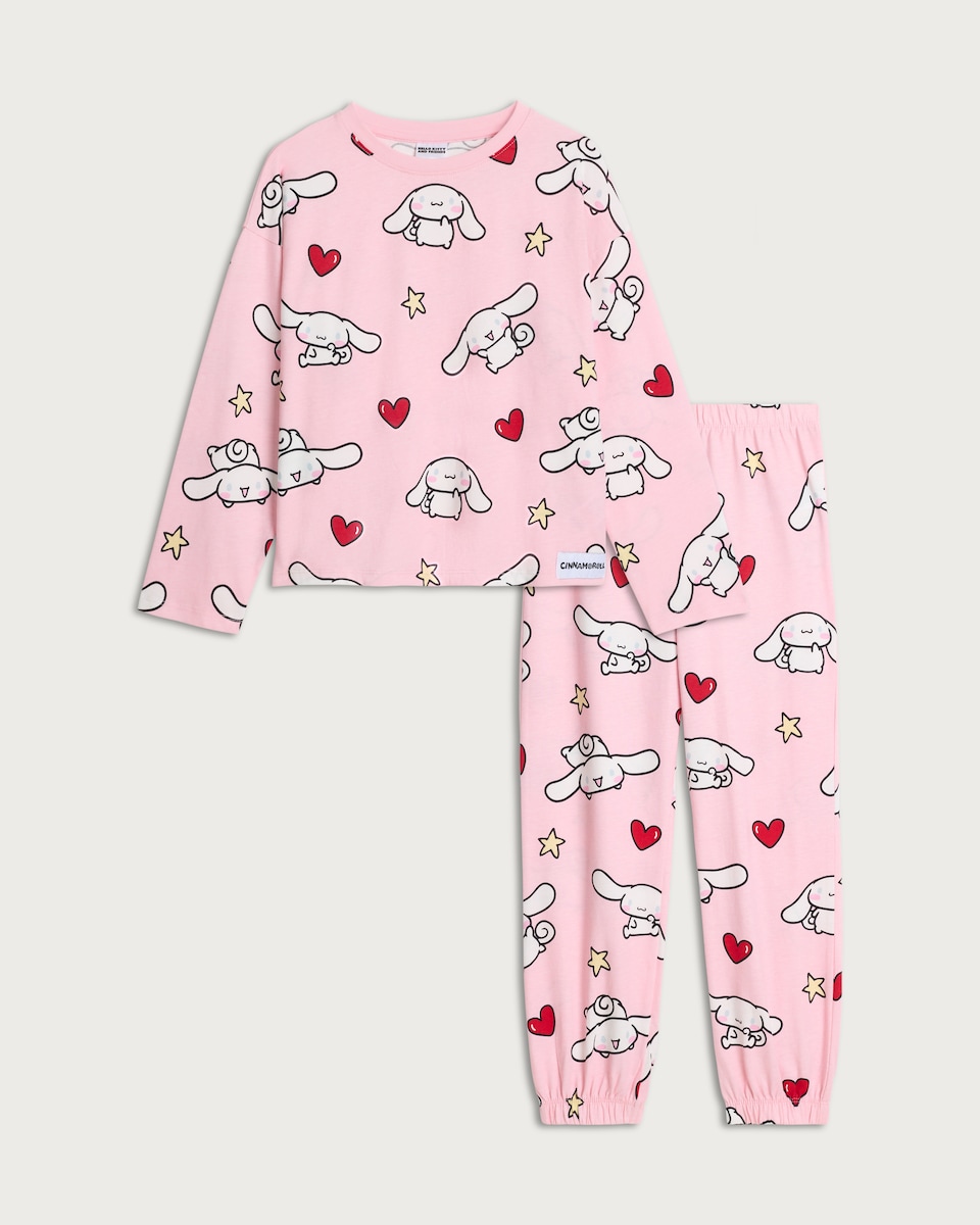 image 1 of Cinnamoroll Pure Cotton Pyjama Set in Pink