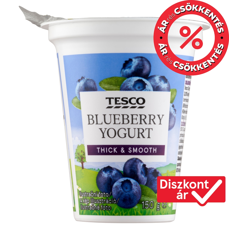 Tesco áfonyás joghurt 150 g