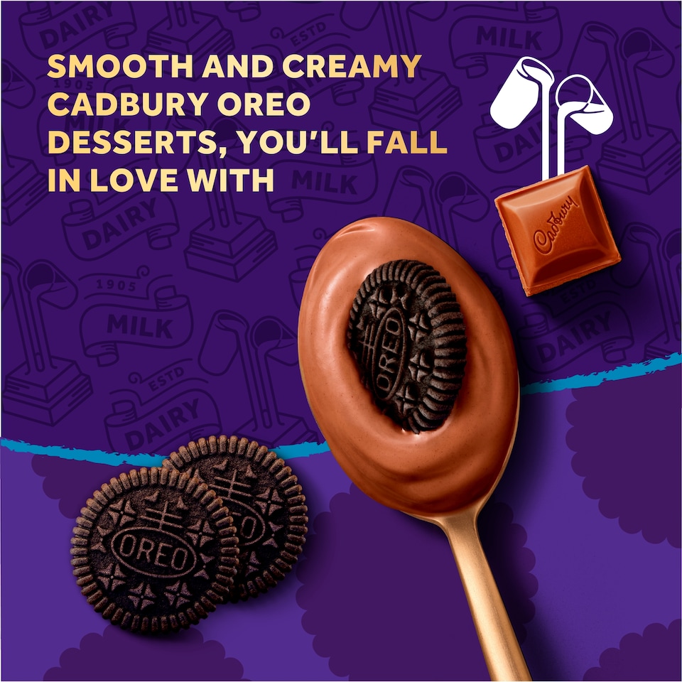 image 1 of Cadbury Dairy Milk Chocolate Dessert with Oreo Biscuit Pieces 345g