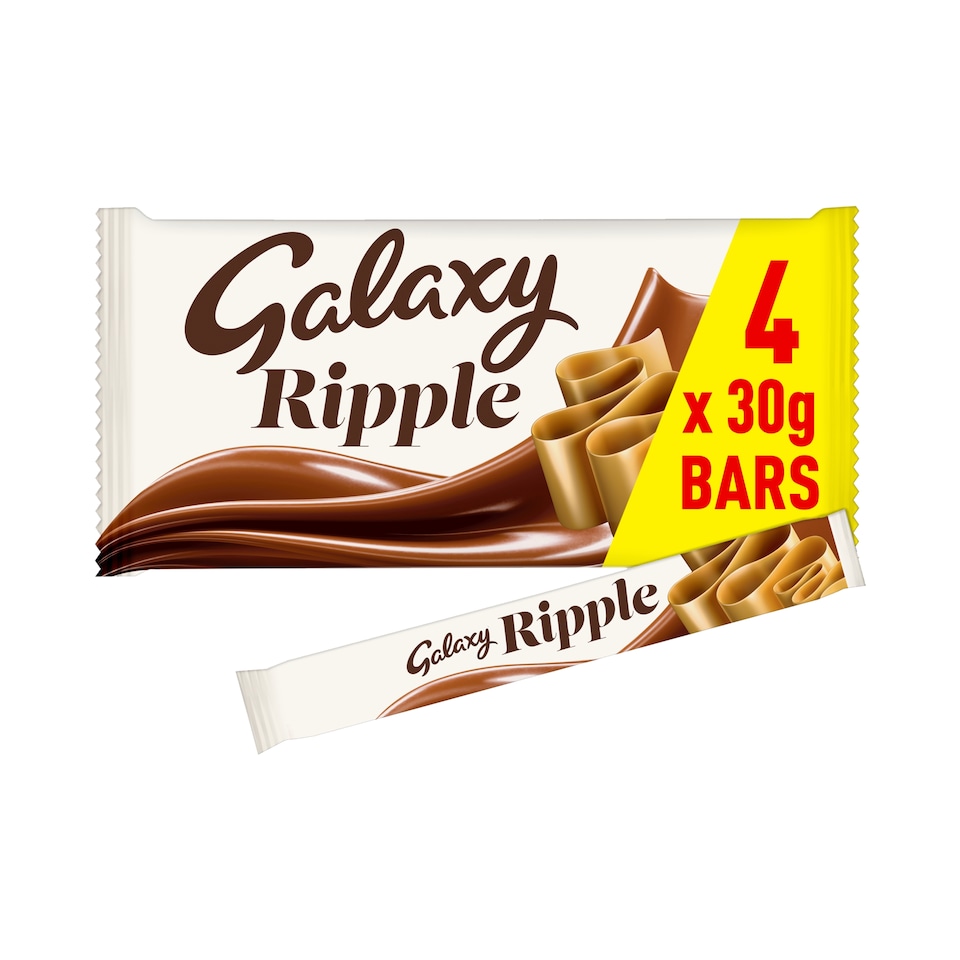 Galaxy Ripple Milk Chocolate Bars Multipack 4 x 30g