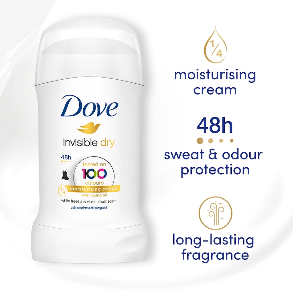 image 1 of Dove Women Invisible Dry 48h Antiperspirant Deodorant Stick 40ml
