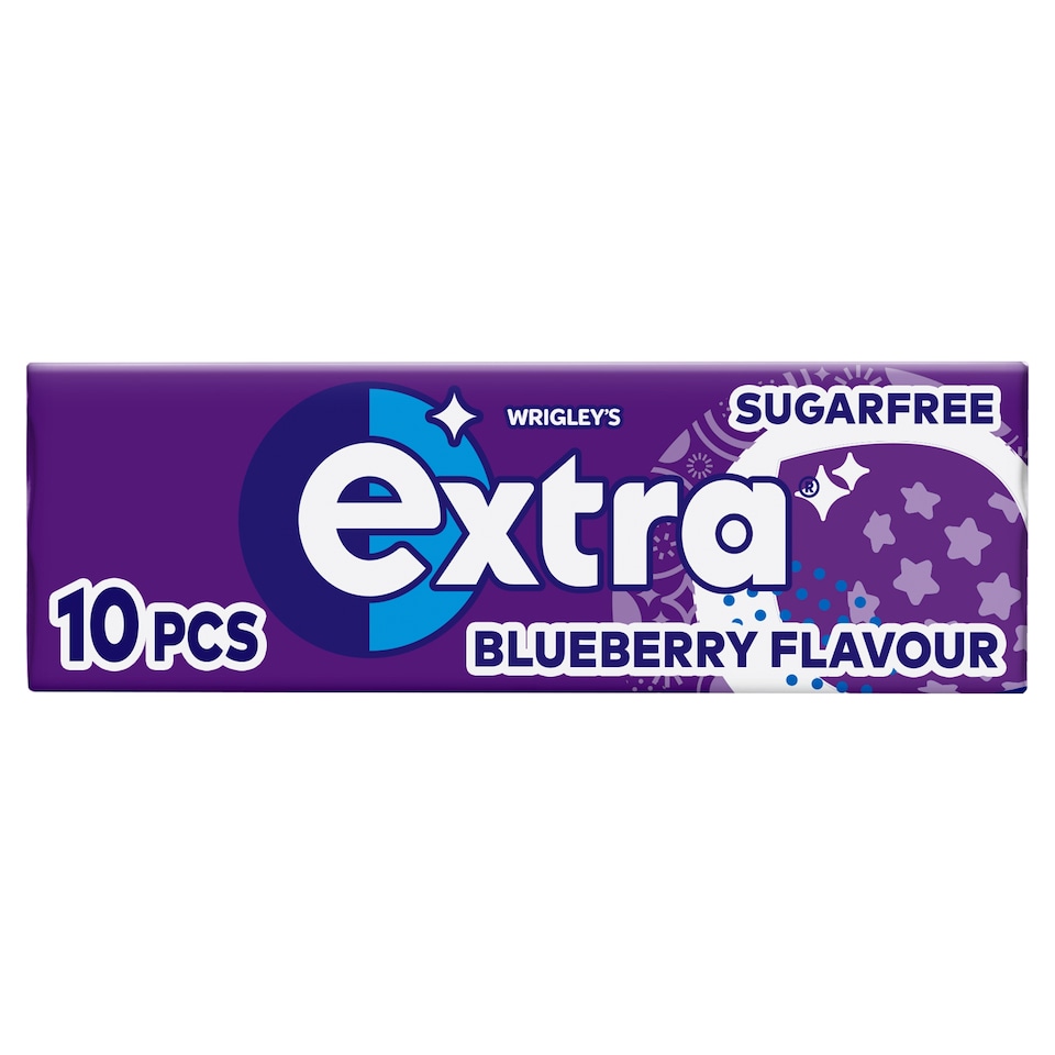 Extra Blueberry Flavour Sugarfree Chewing Gum 10 Pieces